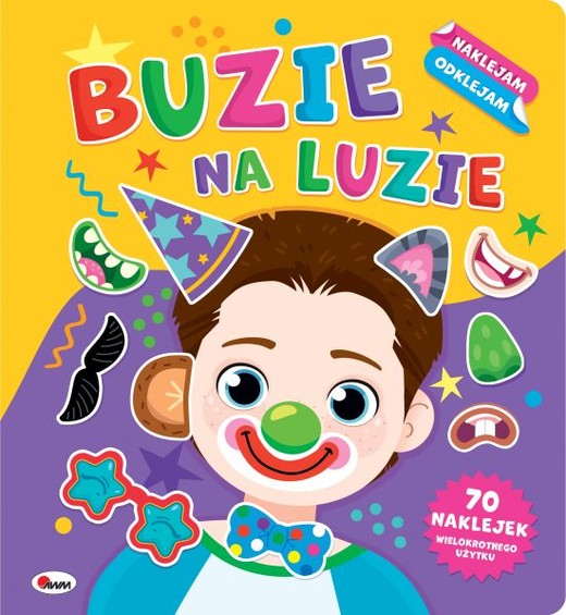 okładka Buzie na luzie. Naklejam odklejam książka | Opracowanie zbiorowe