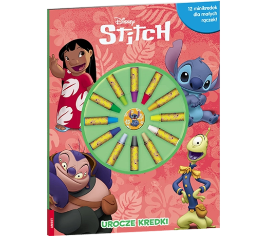 okładka Disney Stitch Urocze kredki CRA-9104 książka