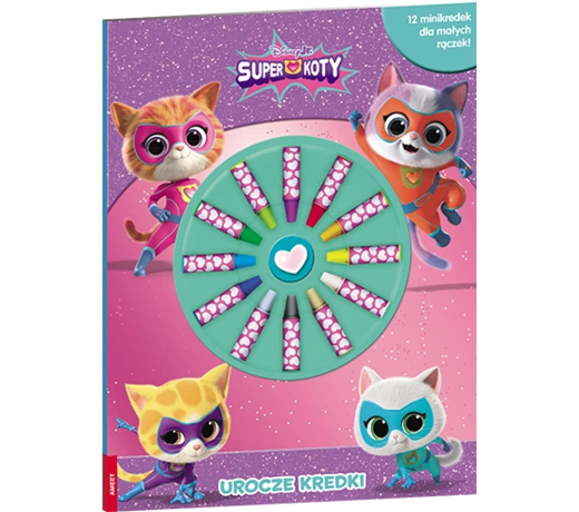 okładka Disney Super Koty Urocze kredki CRA-9102 książka