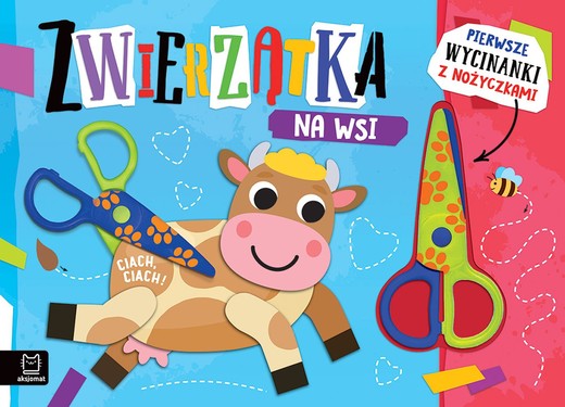 okładka Zwierzątka na wsi. Wycinanki z nożyczkami książka | Agata Kaczyńska