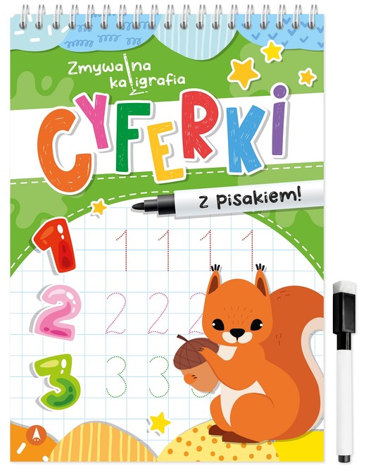 okładka Cyferki. Zmywalna kaligrafia książka | Ślizowska Monika