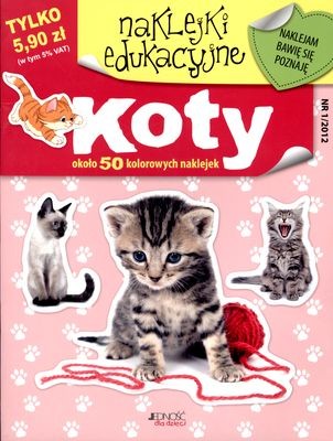 okładka Koty naklejki edukacujne książka | Opracowanie zbiorowe