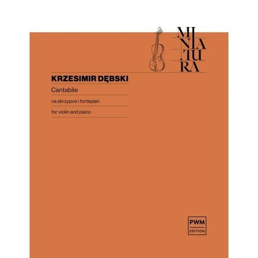 okładka Cantabile na skrzypce i fortepian książka | Dębski Krzesimir