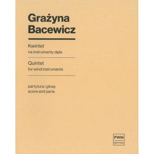 okładka Kwintet na instrumenty dęte książka | Bacewicz Grażyna