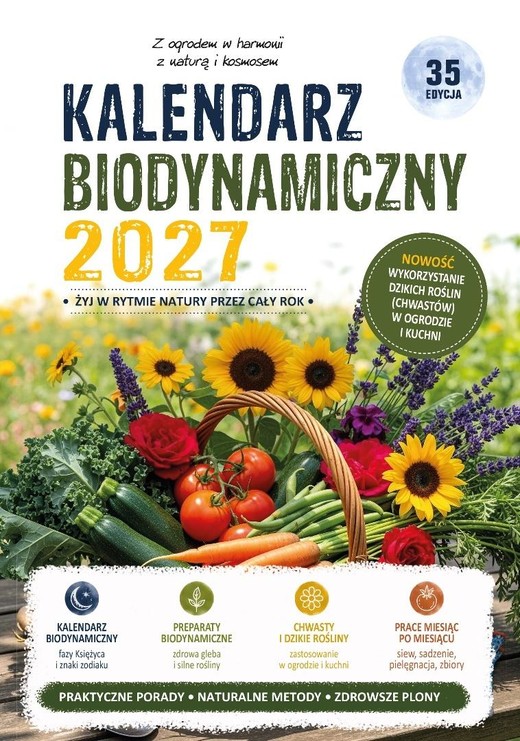 okładka Kalendarz 2027 biodynamiczny książkowy książka