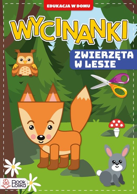 okładka Wycinanki. Zwierzęta w lesie książka | Majewska Monika