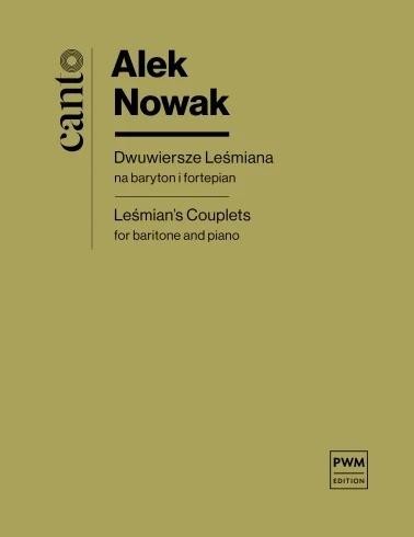 okładka Dwuwiersze Leśmiana nuty na baryton i fortepian książka | Alek Nowak, Bolesław Leśmian