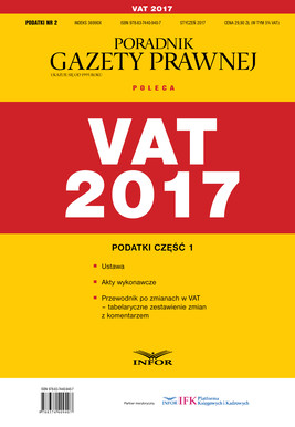 Okładka:VAT 2017 
