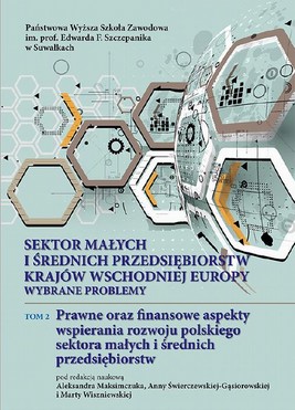 Okładka:Sektor małych i średnich przedsiębiorstw krajów wschodniej Europy: wybrane problemy. T. 2. Prawne oraz finansowe aspekty wspierania rozwoju polskiego sektora małych i średnich przedsiębiorstw 