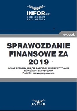 Okładka:Sprawozdanie finansowe za 2019 r. 