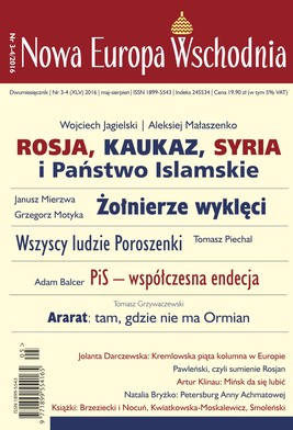 Okładka:Nowa Europa Wschodnia 3-4/2016 