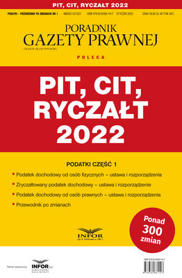 Okładka:PIT, CIT, Ryczałt 2022 