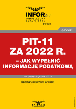 Okładka:PIT-11 za 2022 r. – jak wypełnić informację podatkową 