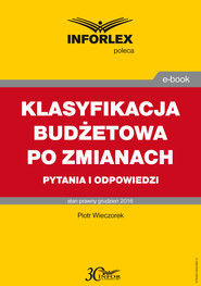 KLASYFIKACJA BUDŻETOWA PO ZMIANACH pytania i odpowiedzi