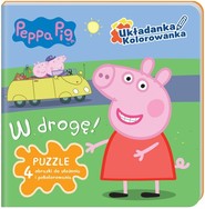 Peppa Pig. Układanka -Kolorowanka. W drogę.