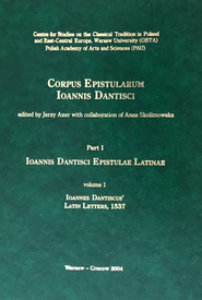 Ioannis Dantisci Epistulae Latinae, part 1, vol. 1