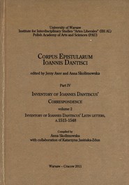 Inventory of Ioannes Dantiscus' Correspondence, part 4, vol. 2