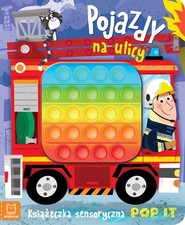 Pojazdy na ulicy Książeczka sensoryczna POP IT