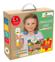 Pakiet z piórem KAKADU. Zwierzęta lasu / Puzzle interaktywne. Kakadu