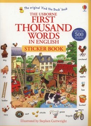 First Thousand Words in English Sticker Book wer. angielska