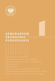 Seminarium Środkowoeuropejskie, t. 1