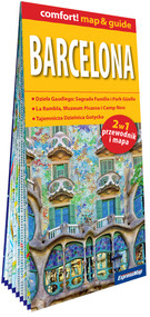 Barcelona laminowany przewodnik i mapa 2w1