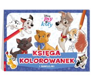 Disney Psy & koty Księga kolorowanek i naklejki BGE-9102