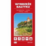 Mapa turystyczna Wybrzeże Bałtyku 3 Jarosławiec Ustka Łeba 1:50 000