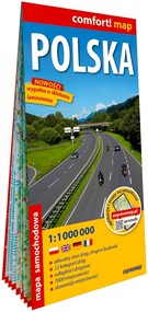 Polska laminowana mapa samochodowa 1:1 000 000
