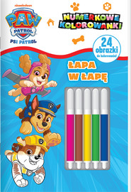 Łapa w łapę. Psi Patrol. Numerkowe kolorowanki