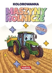 Tęczowa kolorowanka Maszyny rolnicze z naklejkami