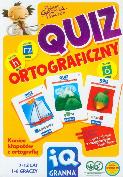 okładka Quiz ortograficzny Koniec kłopotów z ortografią książka