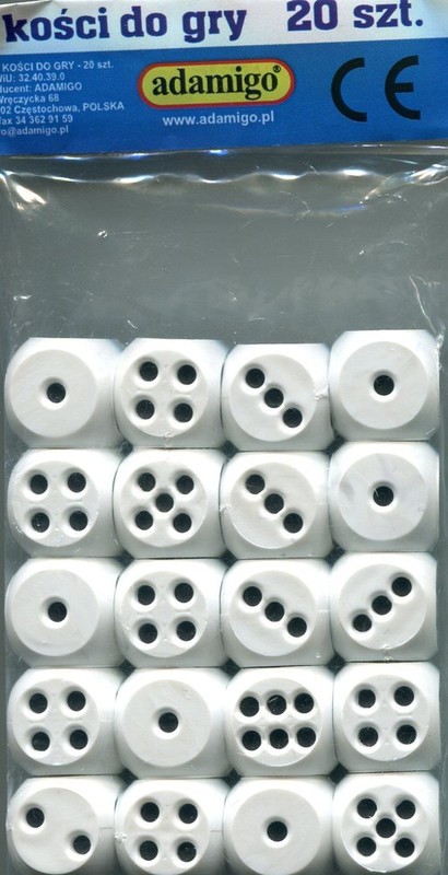 okładka Kości do gry 20 sztuk książka