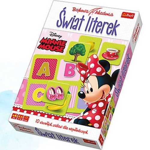 okładka Świat literek Minnie Mouse Bajkowa Akademia książka