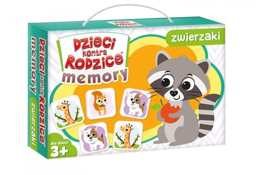 okładka Dzieci kontra rodzice Memory zwierzaki książka | Praca Zbiorowa