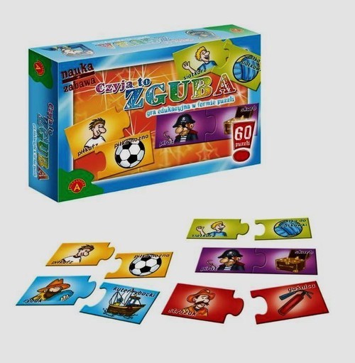 okładka Czyja to zguba Gra edukacyjna w formie puzzli książka