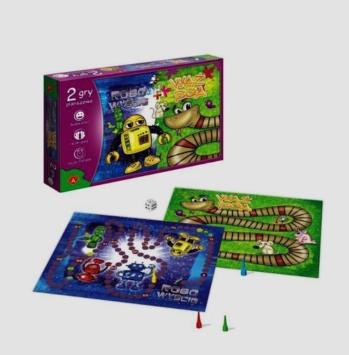 okładka Wąż boa Robo wyścig 2 gry planszowe książka