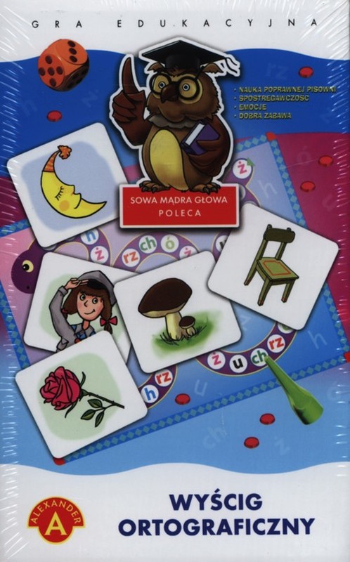 okładka Wyścig ortograficzny Gra edukacyjna książka