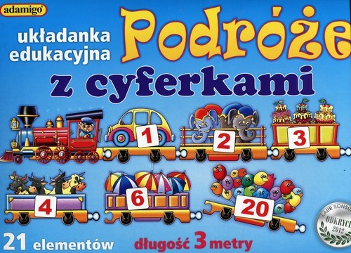 okładka Podróże z cyferkami Układanka edukacyjna książka