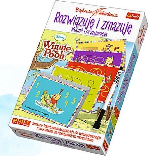 okładka Bajkowa akademia Rozwiązuję i zmazuję Kubuś i przyjaciele książka