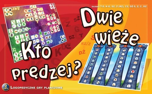 okładka Kto prędzej? Dwie wieże Logopedyczne gry planszowe książka