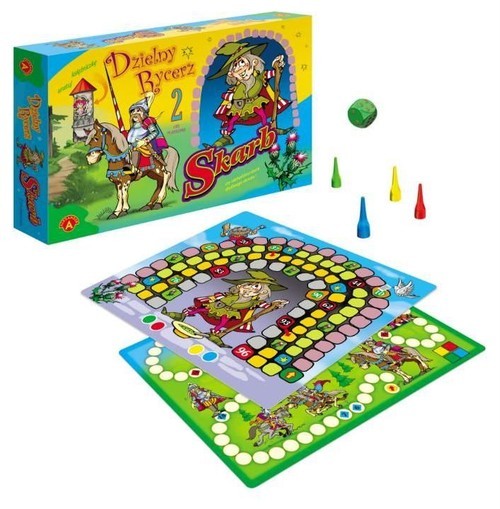 okładka Skarb Dzielny rycerz 2 gry planszowe książka