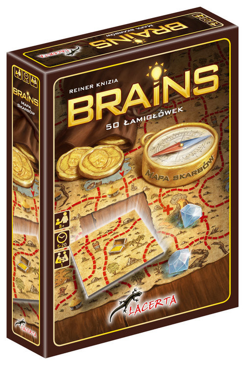 okładka Brains Mapa skarbów książka | Reiner Knizia