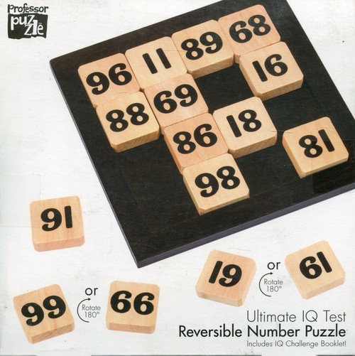 okładka Łamigłówka drewniana IQ Reversible Number Puzzle książka