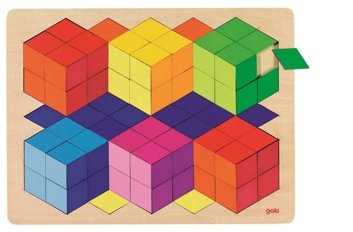 okładka Układanka 3D Kolorowe sześciany książka