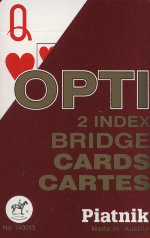 okładka Karty do gry Piatnik 1 talia, Opti brydż czerwone książka