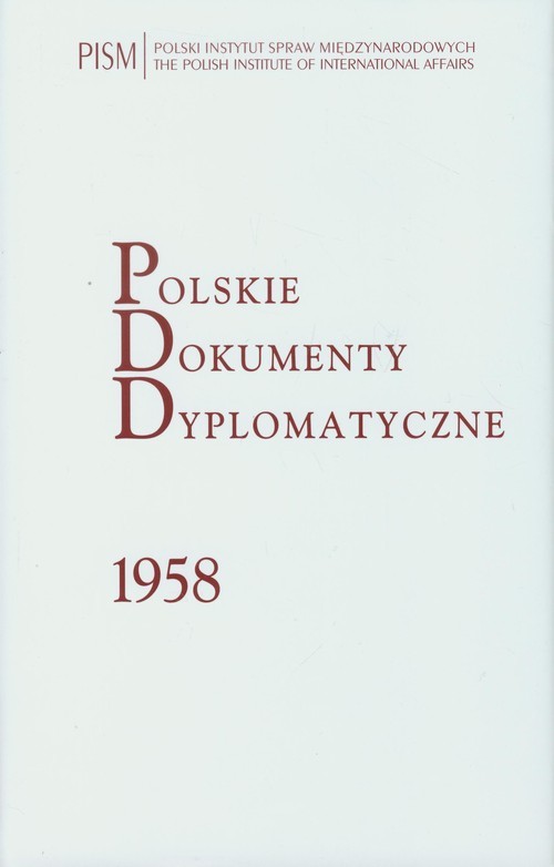 okładka Polskie Dokumenty Dyplomatyczne 1958 książka