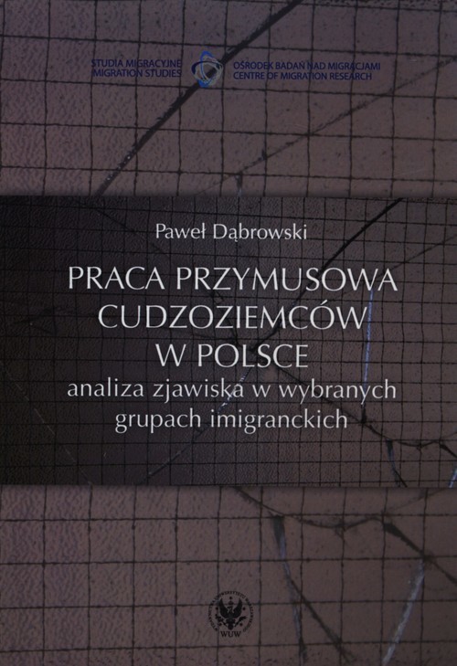 okładka Praca przymusowa cudzoziemców w Polsce analiza zjawiska w wybranych grupach imigranckich książka | Paweł Dąbrowski