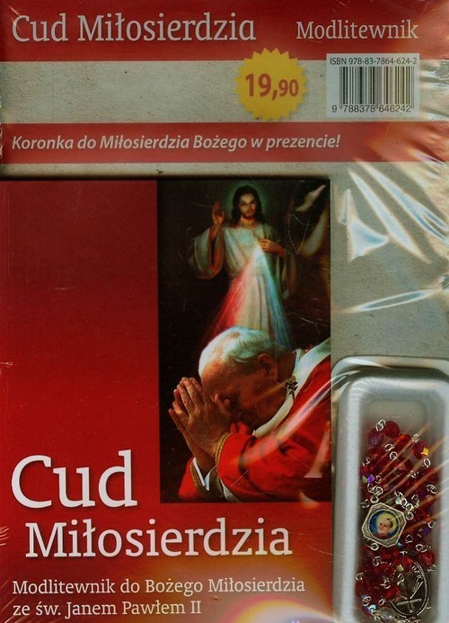 okładka Cud miłosierdzia Modlitewnik do Bożego Miłosierdzia ze św. Janem Pawłem II z koronką książka