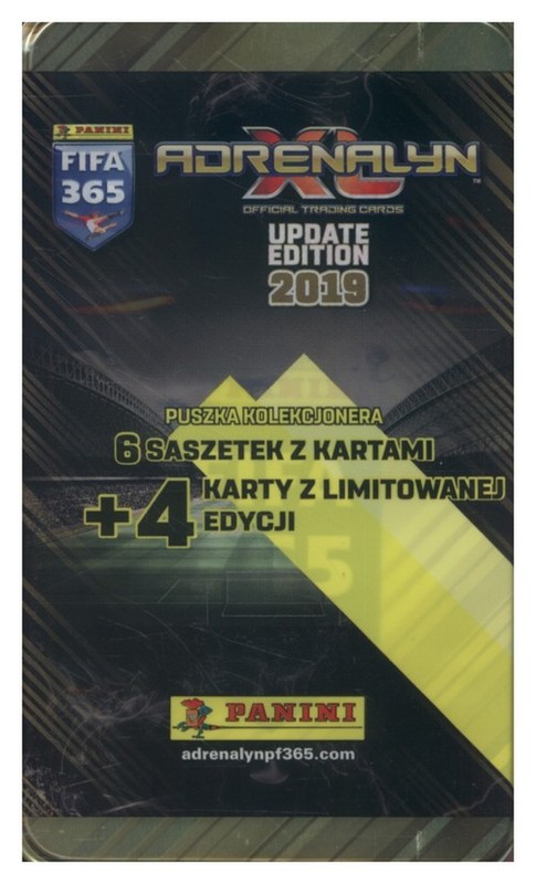 okładka Adrenalyn XL FIFA 365 2019 Update Edition Puszka kolekcjonera książka